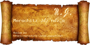 Merschitz Jónás névjegykártya